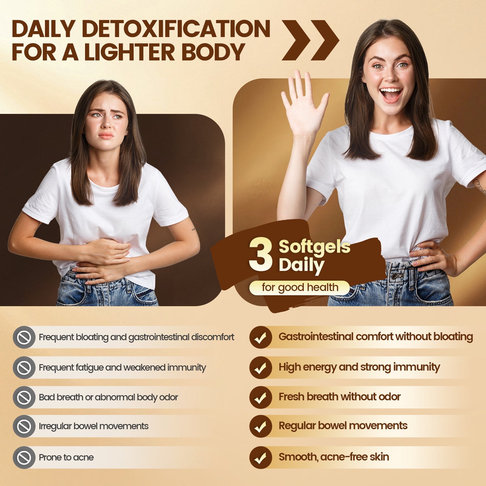 VivoNu wormwood black walnut cloves softgels infographic for gut comfort bloating support and daily digestion